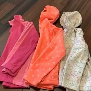 Size 7-8 Girls Fleece Long Sleeve Lot